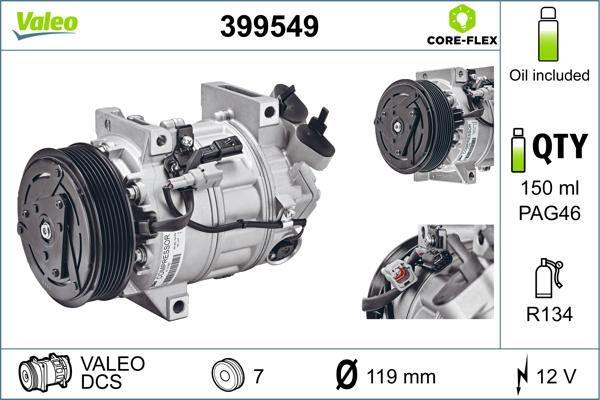 Valeo 399549 - Compressore, Climatizzatore autozon.pro