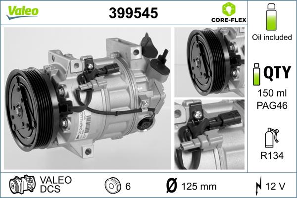 Valeo 399545 - Compressore, Climatizzatore autozon.pro