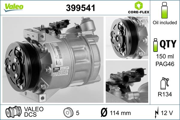 Valeo 399541 - Compressore, Climatizzatore autozon.pro