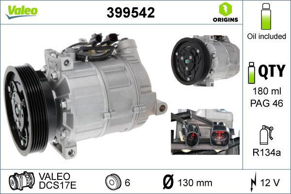 Valeo 399542 - Compressore, Climatizzatore autozon.pro