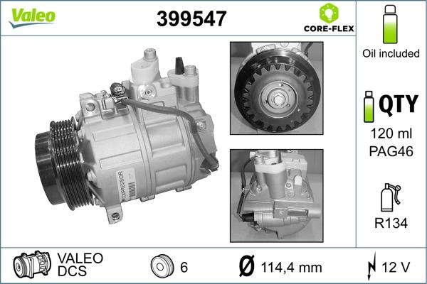 Valeo 399547 - Compressore, Climatizzatore autozon.pro