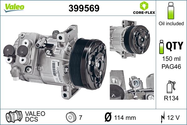 Valeo 399569 - Compressore, Climatizzatore autozon.pro