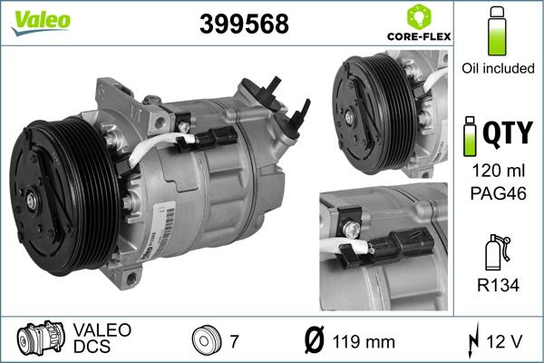 Valeo 399568 - Compressore, Climatizzatore autozon.pro