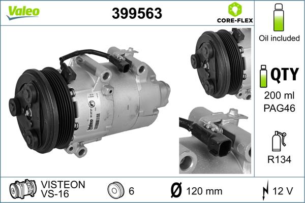 Valeo 399563 - Compressore, Climatizzatore autozon.pro