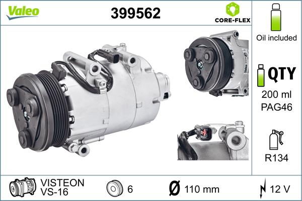 Valeo 399562 - Compressore, Climatizzatore autozon.pro