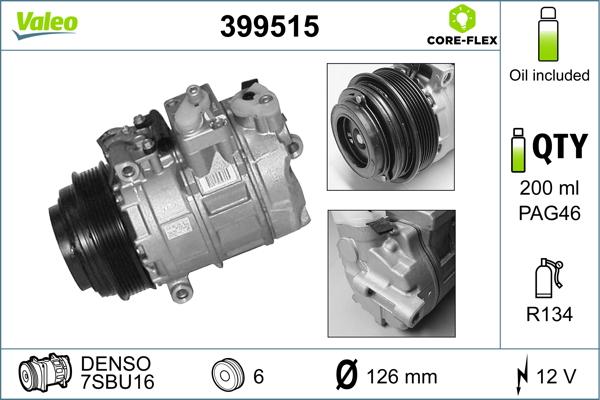 Valeo 399515 - Compressore, Climatizzatore autozon.pro