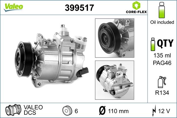 Valeo 399517 - Compressore, Climatizzatore autozon.pro