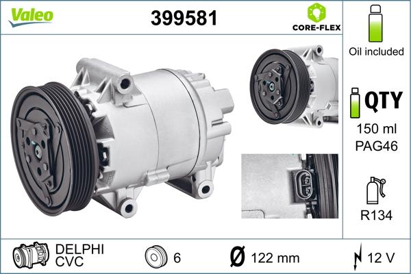 Valeo 399581 - Compressore, Climatizzatore autozon.pro