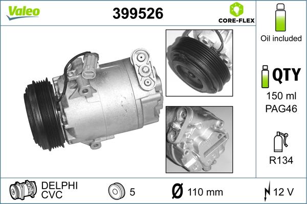 Valeo 399526 - Compressore, Climatizzatore autozon.pro