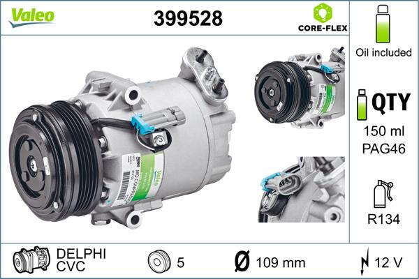 Valeo 399528 - Compressore, Climatizzatore autozon.pro