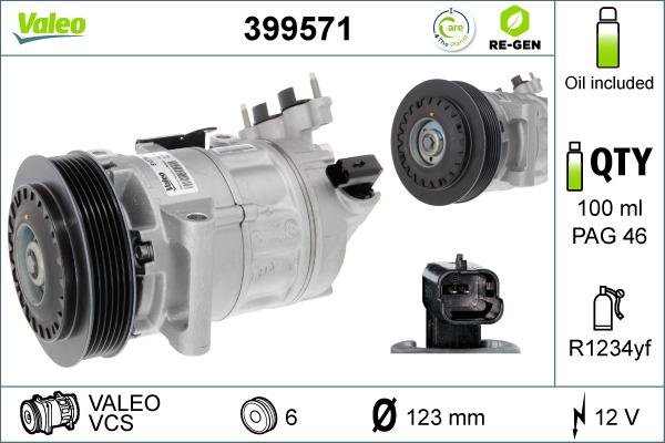 Valeo 399571 - Compressore, Climatizzatore autozon.pro