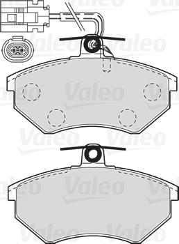 Valeo 301982 - Kit pastiglie freno, Freno a disco autozon.pro