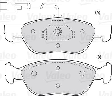 Valeo 301006 - Kit pastiglie freno, Freno a disco autozon.pro