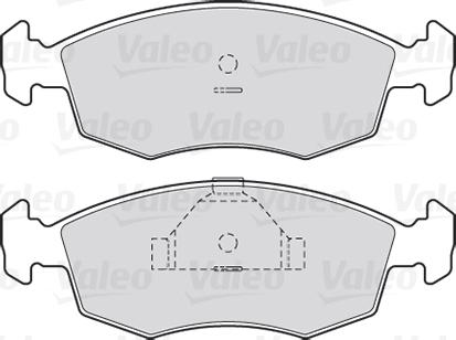 Valeo 301335 - Kit pastiglie freno, Freno a disco autozon.pro