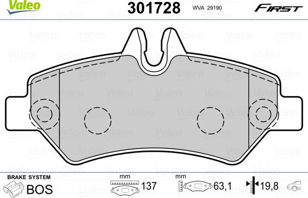 ATE 603832 - Kit pastiglie freno, Freno a disco autozon.pro