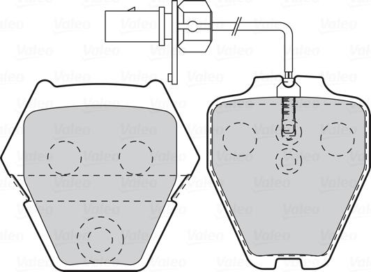 Valeo 302333 - Kit pastiglie freno, Freno a disco autozon.pro