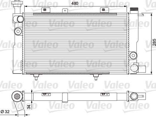 Valeo 310892 - Radiatore, Raffreddamento motore autozon.pro