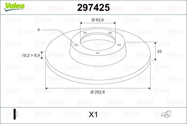 Valeo 297425 - Discofreno autozon.pro