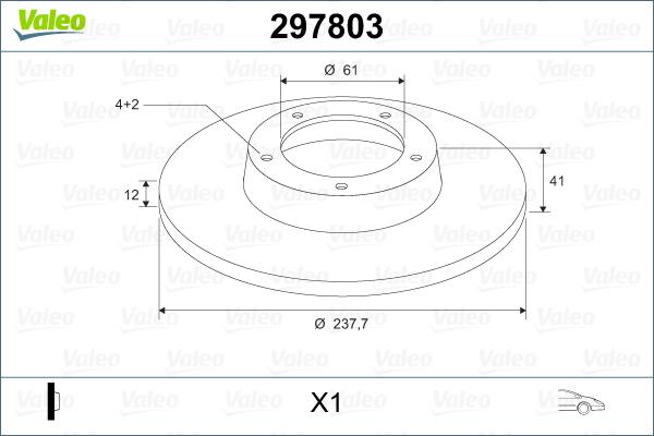 Valeo 297803 - Discofreno autozon.pro