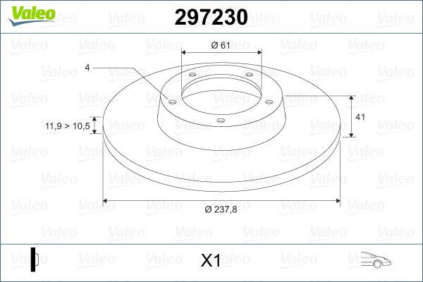 Valeo 297230 - Discofreno autozon.pro