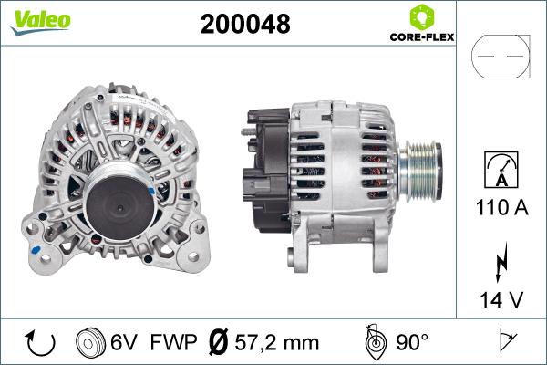 Valeo 200048 - Alternatore autozon.pro