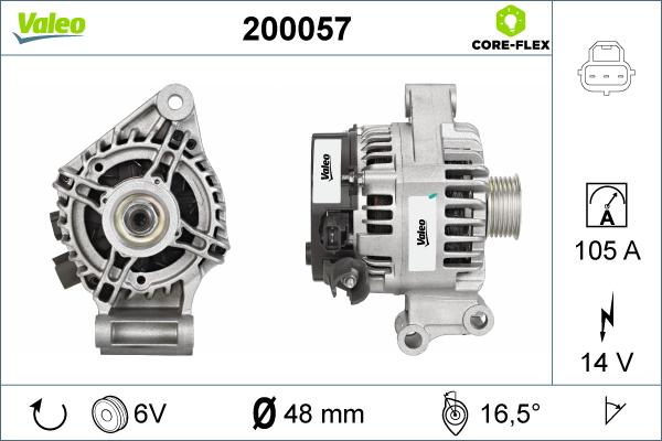 Valeo 200057 - Alternatore autozon.pro