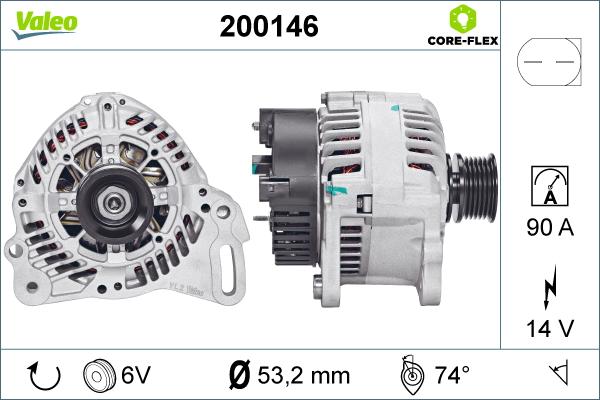 Valeo 200146 - Alternatore autozon.pro