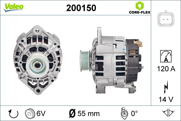 Valeo 200150 - Alternatore autozon.pro