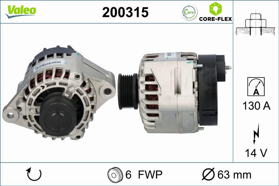 Valeo 200315 - Alternatore autozon.pro