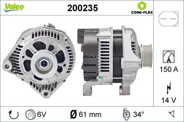 Valeo 200235 - Alternatore autozon.pro