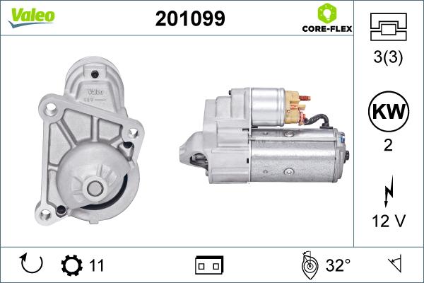 Valeo 201099 - Motorino d'avviamento autozon.pro