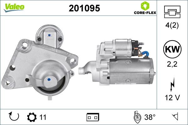 Valeo 201095 - Motorino d'avviamento autozon.pro