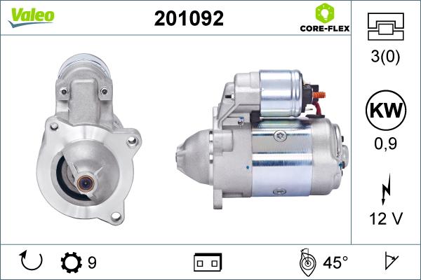 Valeo 201092 - Motorino d'avviamento autozon.pro