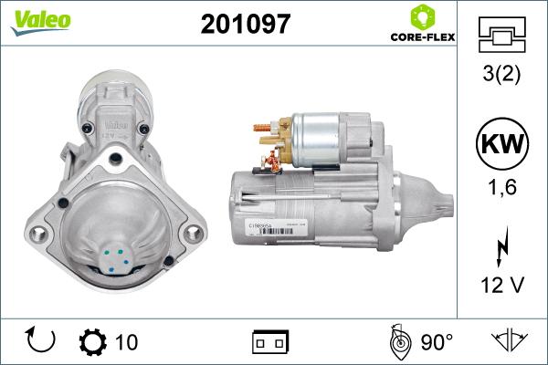 Valeo 201097 - Motorino d'avviamento autozon.pro