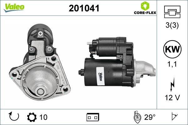 Valeo 201041 - Motorino d'avviamento autozon.pro