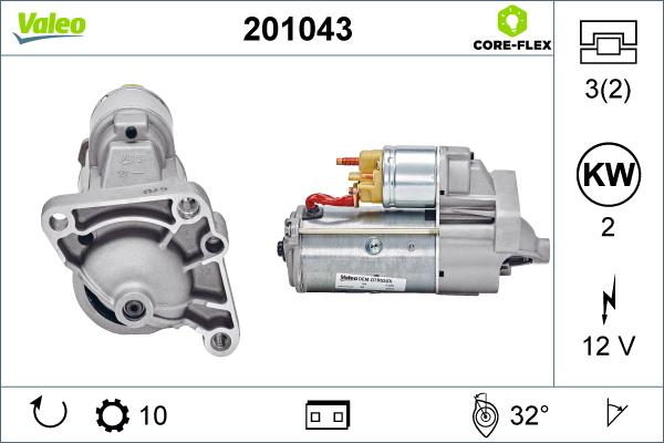 Valeo 201043 - Motorino d'avviamento autozon.pro