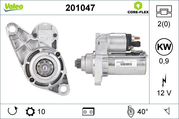 Valeo 201047 - Motorino d'avviamento autozon.pro