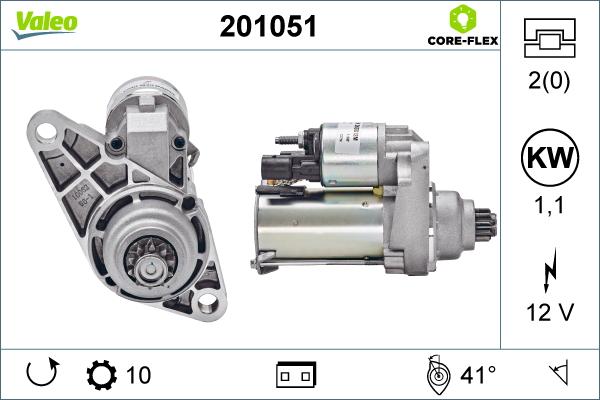 Valeo 201051 - Motorino d'avviamento autozon.pro