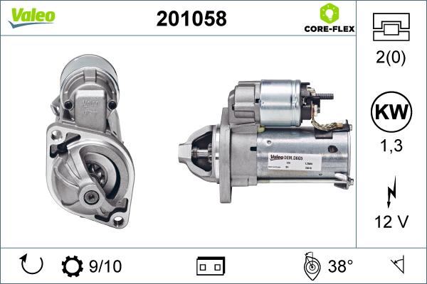 Valeo 201058 - Motorino d'avviamento autozon.pro