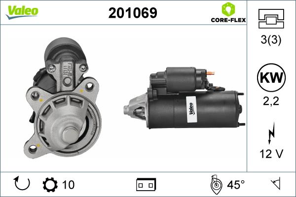 Valeo 201069 - Motorino d'avviamento autozon.pro