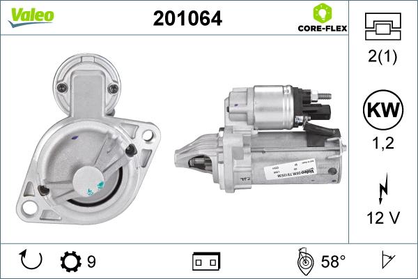 Valeo 201064 - Motorino d'avviamento autozon.pro