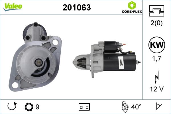 Valeo 201063 - Motorino d'avviamento autozon.pro