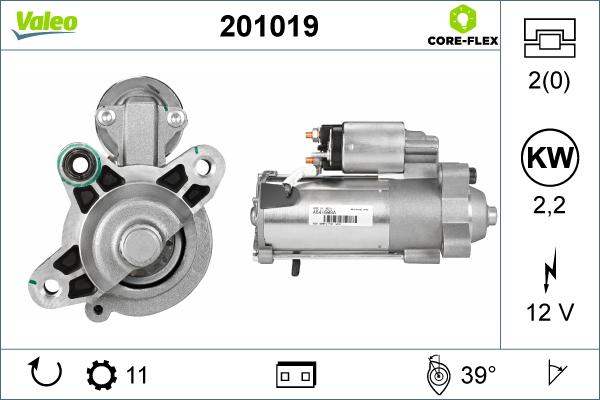 Valeo 201019 - Motorino d'avviamento autozon.pro