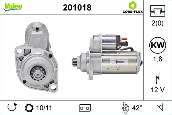 Valeo 201018 - Motorino d'avviamento autozon.pro