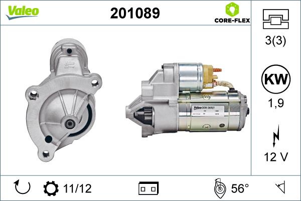 Valeo 201089 - Motorino d'avviamento autozon.pro