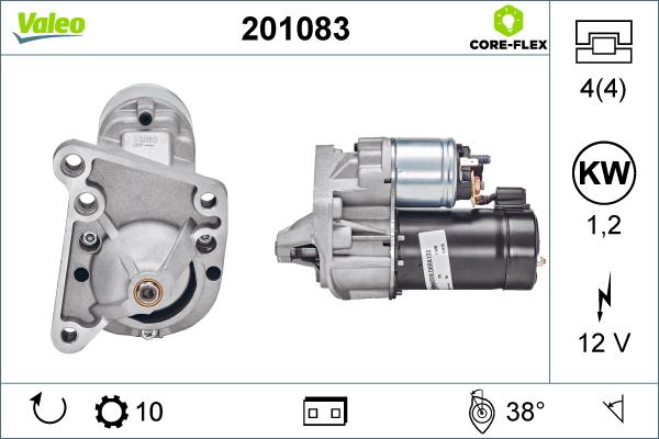 Valeo 201083 - Motorino d'avviamento autozon.pro