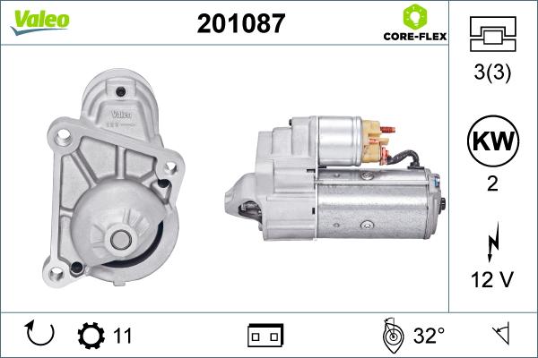 Valeo 201087 - Motorino d'avviamento autozon.pro