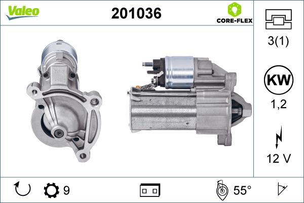 Valeo 201036 - Motorino d'avviamento autozon.pro