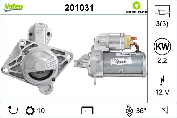 Valeo 201031 - Motorino d'avviamento autozon.pro