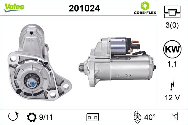 Valeo 201024 - Motorino d'avviamento autozon.pro